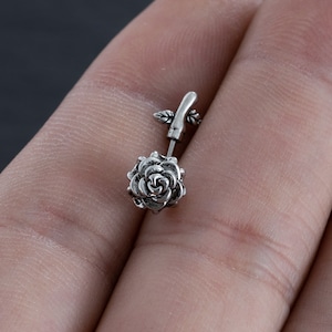 20g Rose Ohrring,Augenbrauen Ring,Korpel Ohrring,Anemone Ohrringe,Daith Ohrring,Augenbraue,Curved Barbell Schmuck, Knorpel Ohrring,Geschenk