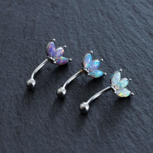 16g Fiore sopracciglio, anello per sopracciglia, bilanciere a forma di rook, gioielli per piercing, orecchini a forma di rook, sopracciglio, gioielli con bilanciere curvo, orecchini per cartilagine, regalo