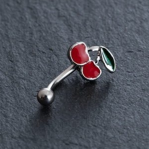 16G 6mm/8mm/10mm Strawberry Curved Barbell,Eyebrow ring,rook,Daith,rook barbell,rook earrings,Internal Thread /|Hypoallergenic, Best gift