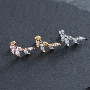 20G Zircon Stud Earrings, Ear, Cartilage, Helix Earring, Tragus ,Stud Earrings,