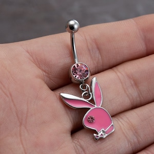 Lovely Rabbit Belly Ring, Belly bar,Navel Piercing Ring,Belly Button Ring, Body Jewelry, Belly Ring, Best Gift,