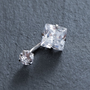 Zircon Belly Ring, Belly bar,Navel Piercing Ring,Belly Button Ring, Body Jewelry, Belly Ring, Best Gift,