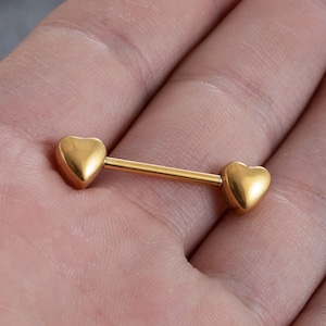 2Pcs 14G Nipple Barbell,316L Stainless Steel,CZ Heart style Nipple Ring,Nipple Barbell,Nipple Piercing,Nipple Jewelry,nipple Shield,Gift