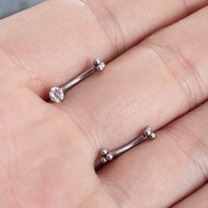 16g Ball Rook Earrig, eyebrow, Eyebrow ring,rook barbell,rook earrings, Eyebrow, Curved Barbell Jewelry, cartilage earring,gift