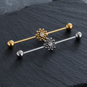 16G 316L Surgical Steel Industrial Barbell,ear piercing,cartilage earrings,Industrial Barbell,barbells,earrings,ear jewelry,