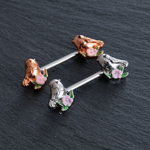 2Pcs 14G Nipple Barbell,316L Stainless Steel,Bird Nipple Ring,Nipple Barbell,Nipple Piercing,Nipple Jewelry,nipple Shield,Gift