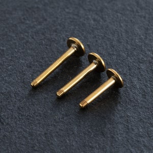 316L Surgical Steel Externally Threaded Replacement Posts Flat Back Labret 316L Surgical Steel Externally Threaded Replacement Posts Flat Back Labret