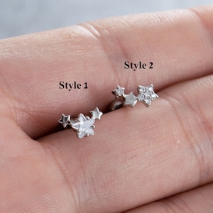 20G Zircon Stud Earrings, Ear, Cartilage, Helix Earring, Tragus ,Stud Earrings,