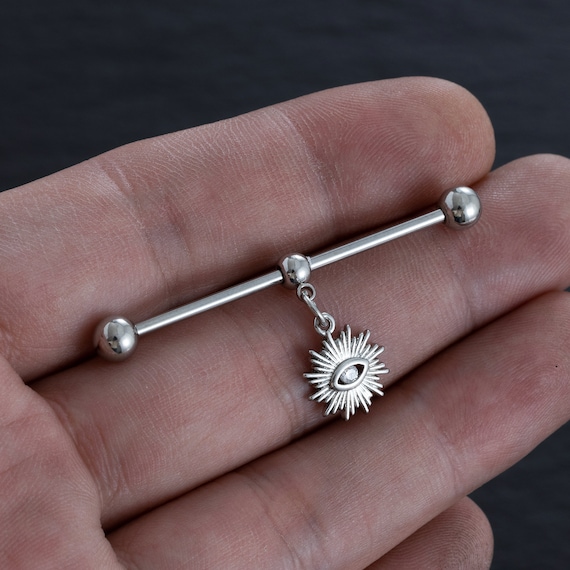 316L Surgical Steel Multi Crystal Butterfly Ear Cartilage Barbell 316L Surgical Steel Multi Crystal Butterfly Ear Cartilage Barbell