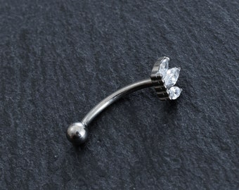 16g 10mm G23 Ceja de titanio, Anillo de cejas, barra de torre, pendientes de torre, Ceja, Joyería de barra curva, pendiente de cartílago, El mejor regalo para ella