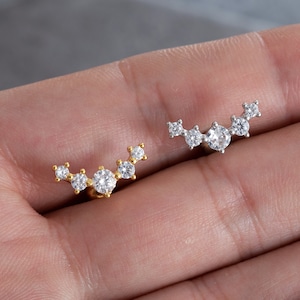 16G Zircon Stud Earrings, Ear, Cartilage, Helix Earring, Tragus ,Stud Earrings
