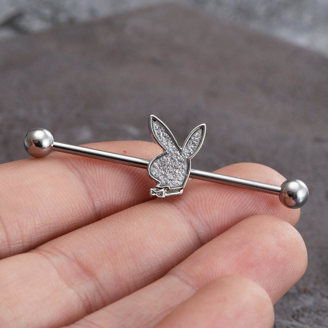 14G 316L Surgical Steel Rabbit Industrial Barbell,ear Piercing