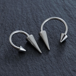 16g 8mm/10mm 316L Surgical steel Cone Horseshoe Septum Ring,Horseshoe Ring, Cartilage Daith Helix Hoop,Lip ring, Best gift for her