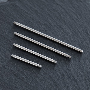 Sets(4pcs) /14g/16g/18g/ Build Your Own Surgical Steel body Piercing Barbell/Externally threaded Barbell/Industrial Barbell/Nipple/ear