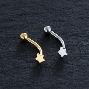 16 g sterwenkbrauw, wenkbrauwring, torenhalter, piercingsieraden, torenoorbellen, wenkbrauw, gebogen barbell-sieraden, kraakbeenoorbel, cadeau