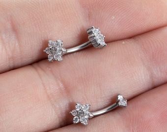Piercing para cejas de flor de 16 g, piercing para cejas, piercing para el cuerpo, piercing para cejas, piercing para cejas, piercing para cartílago, piercing para cejas, piercing para cartílago, regalo.