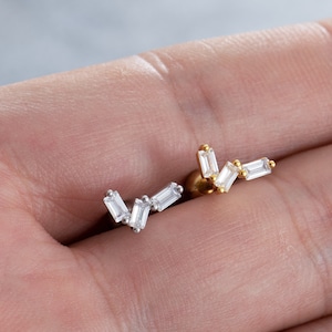 16G Zircon Stud Earrings, Ear, Cartilage, Helix Earring, Tragus ,Stud Earrings, earring