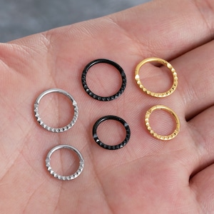 Septum Ring,Nose Ring,Tribal Clicker,nose Septum Jewelry.  Daith Hoop,Bohemian Hipster Nose Piercing,Ear Cartilage Helix Daith Hoop