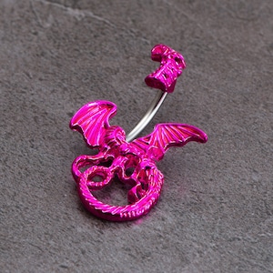 Dragon Belly Ring, Belly bar,Navel Piercing Ring,Belly Button Ring, Body Jewelry, Belly Ring, Best Gift,