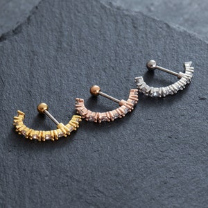 20G Zircon Stud Oorbellen, Oor, Kraakbeen, Helix Oorbel, Tragus, Stud Oorbellen,