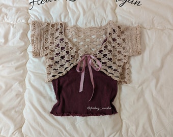 Heart Lace Cardigan Pattern PDF