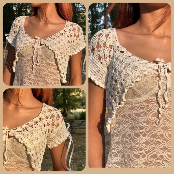 Heart Lace Cardigan - Etsy