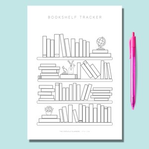 Bookshelf Book Tracker Printable Template Books to Read Book Bookshelf Book Tracker Printable Template Books to Read Book