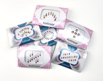 Multi Pack Indian Bindis | Multi color | Indian Bindis | Round Bindis | Indian Jewelry| Assorted Multi Color | Multi Size