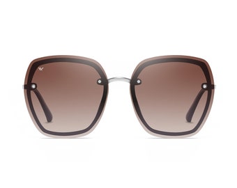 Glamorous - Brązowy - Okulary przeciwsłoneczne | Okulary przeciwsłoneczne | Akcesoria damskie | Okulary przeciwsłoneczne z polaryzacją | Okulary korekcyjne | Prezent dla niej | Modne akcesoria