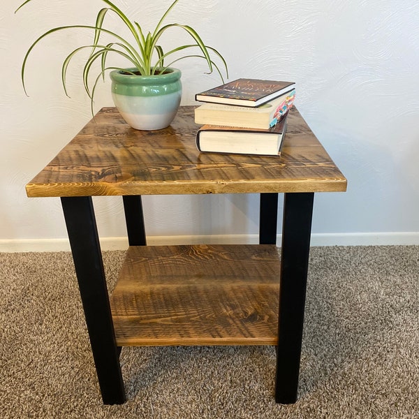 Industrial End Table Etsy