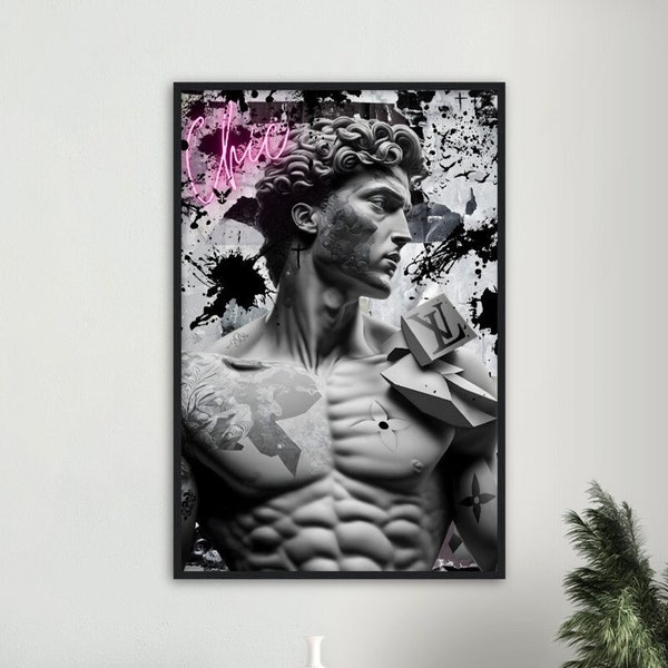 DAVID WALL ART, Aesthetic Poster, Michelangelo Framed Poster With Museum Quality Paper, Harry Styles Pop Art Poster For Wall Decor