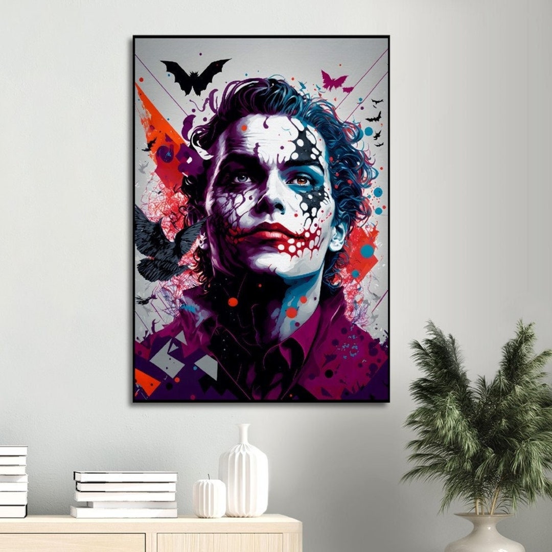 JOKER WALL MURAL Superhero Murals Joker Wall Decoration Printing on