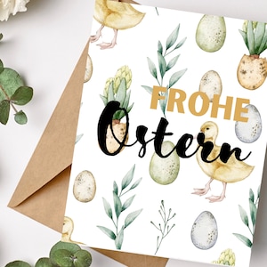 Grußkarte Postkarte "Frohe Ostern" Osterzeit Ostergruß