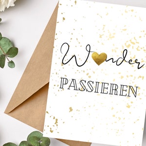 Glückwunschkarte Postkarte "Wunder passieren"