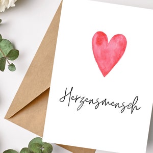Glückwunschkarte Postkarte "Herzensmensch" für einen besonderen Menschen