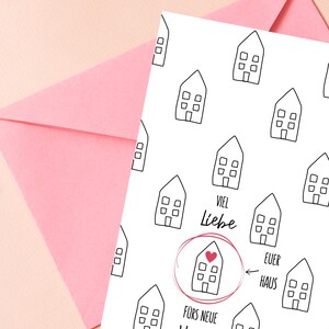 Grußkarte Postkarte "Viel Liebe fürs Neue Heim"  A6 Postkartenformat