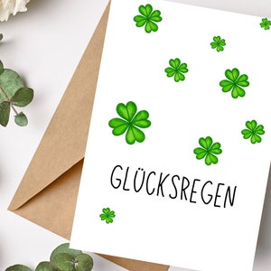 Glückwunschkarte Postkarte "Glücksregen" Glück