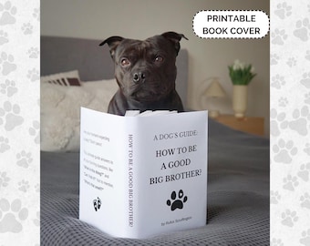 Dog Pregnancy Announcement: Big Brother/Sister Book Cover (Digital Download)