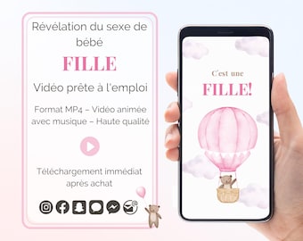 Vidéo d'annonce d'une petite fille en français (téléchargement numérique MP4)