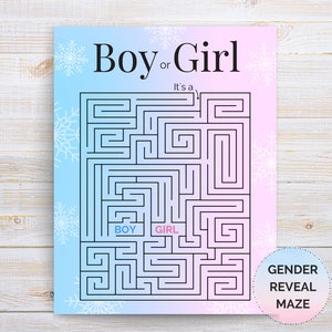 性別お披露目迷路ゲーム：ウィンターパーティーパズル（デジタルダウンロード）