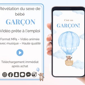 C’est un garçon ! Vidéo annonce bébé garçon – Téléchargement immédiat MP4