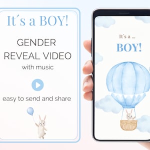 Video de revelación de género de niño / Video de anuncio de embarazo / Revelación de bebé / Idea para revelar el género de un niño / Cuenta regresiva para conejitos
