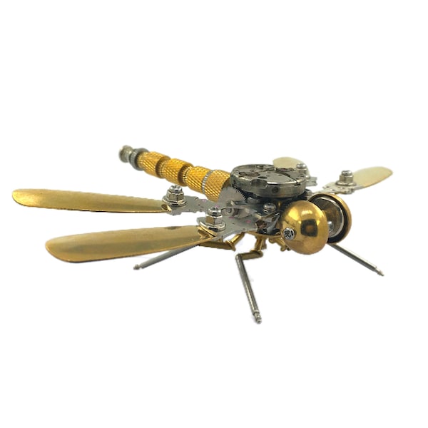 Steampunk mechanical insect | Clockwork dragonfly | Steampunk Figurine| Mechanical Insect | Steampunk Art Sculpture |  ISteampunk home decor