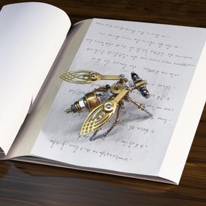3D Metal Mechanical Assembly Steampunk Insect Drosophila Melanogaster Puzzle for Teens Collectible Model Kit Unusual Gifts For Men