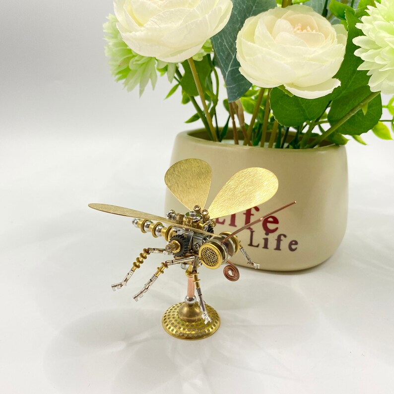 Steampunk mécanique insecte papillon sculpture en métal bricolage ...