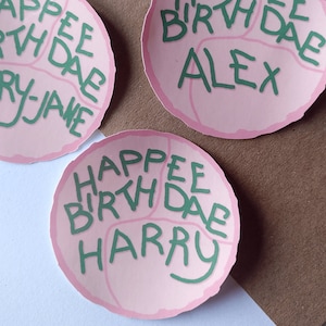 personalized sticker Happee Birthdae with your desired name - Item No. S-003