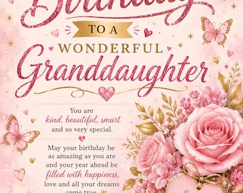 Granddaughter Birthday Card