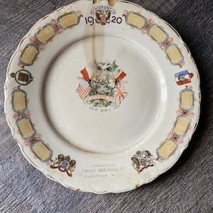 1920 WWI Victory Plate - Farmers Mercantile - Culbertson, Montana