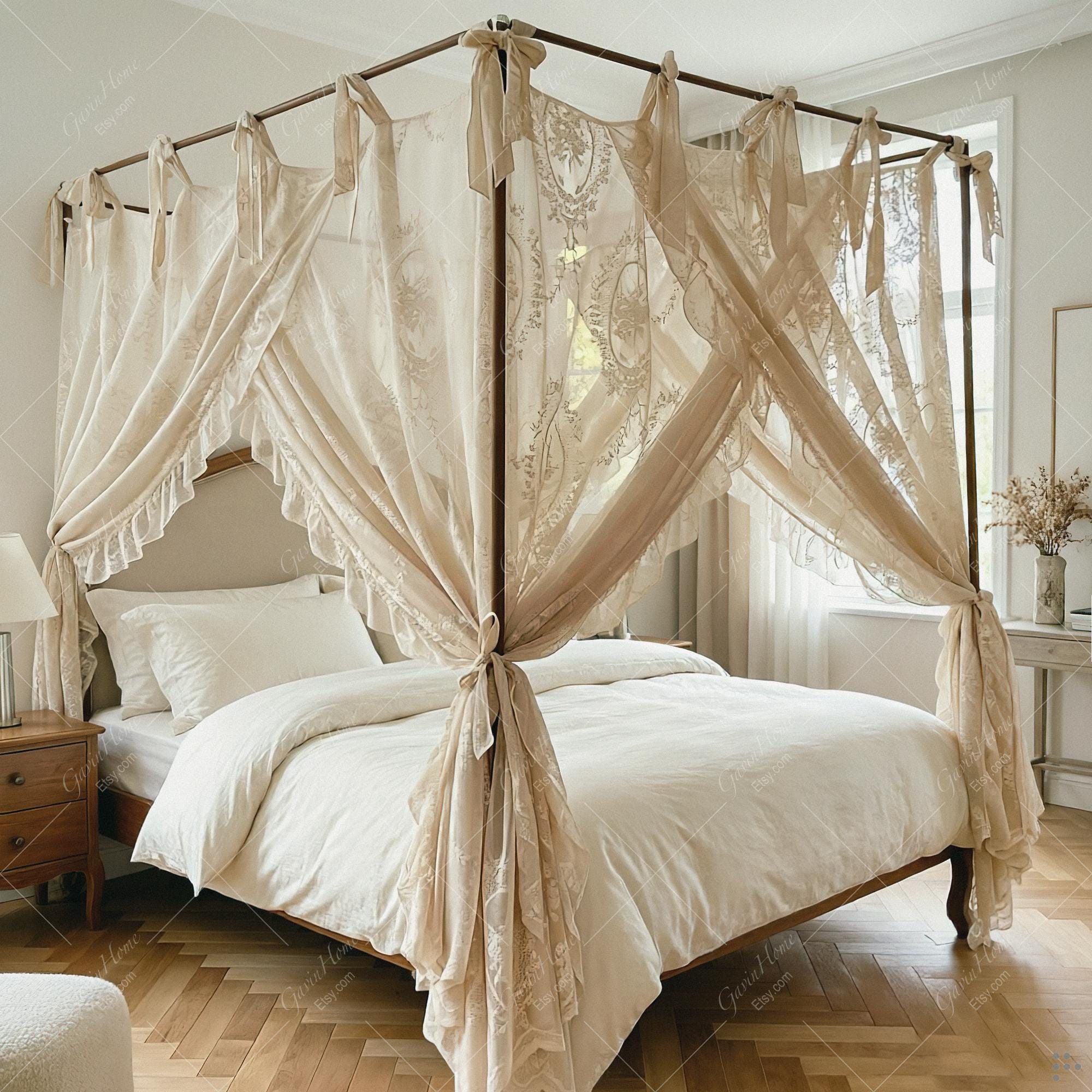 Antique canopy bed - Etsy 日本