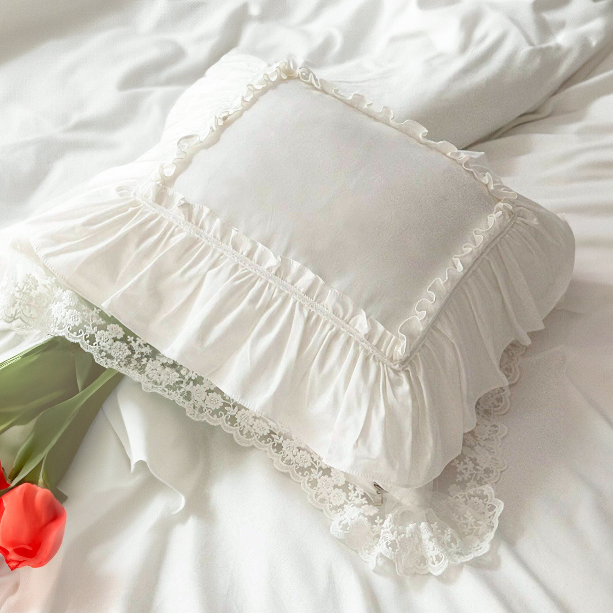 Falda De Cama Para Cuna, Esquina Dividida, Volantes De Polvo, 100